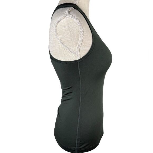 Athleta Women’s Dark Green Nitro Keyhole Back Stretchy Athletic Tank Top - Picture 3 of 7